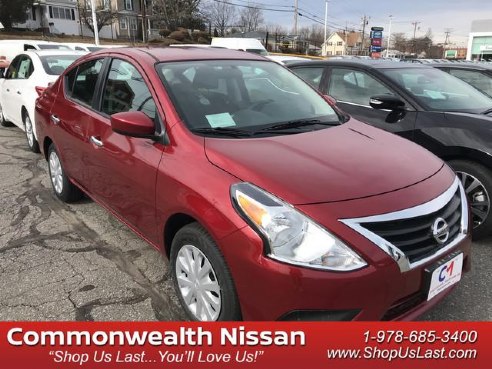 2018 Nissan Versa Sedan SV Cayenne Red, Lawrence, MA