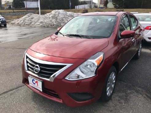 2018 Nissan Versa Sedan SV Cayenne Red, Lawrence, MA