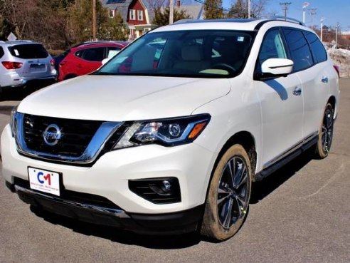 2018 Nissan Pathfinder Platinum Pearl White, Lawrence, MA