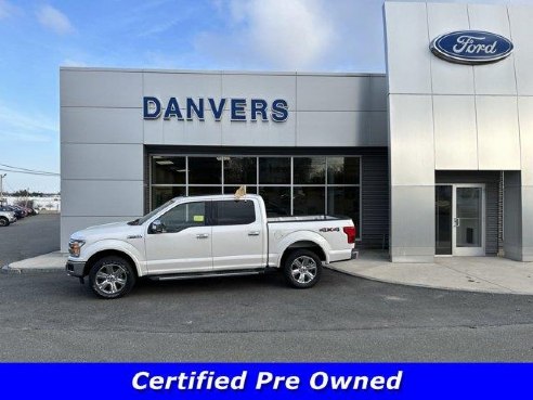 2019 Ford F-150 LARIAT White Platinum Metallic Tri-Coat, Danvers, MA